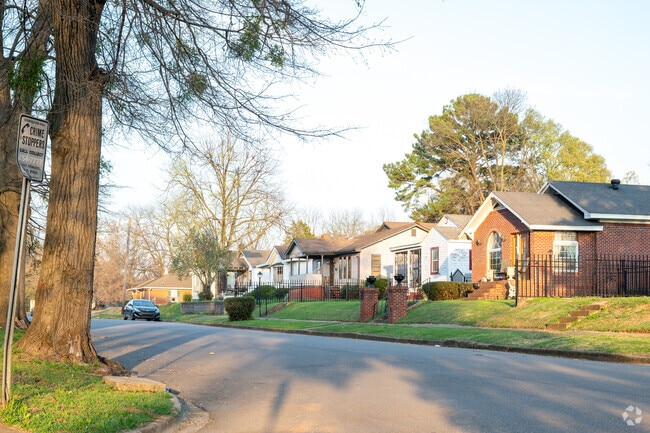 The Kingston neighborhood includes classic brick homes.