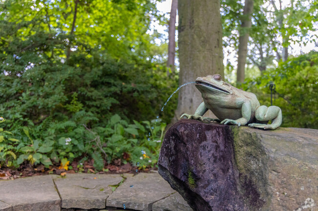 A frog fountain in the Enchanted Woods garden in Winterthur Estate in Montchanin.