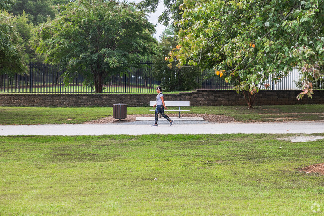 Union Cross Park in Winston-Salem has a 1/3-mile walking trail near Horneytown.