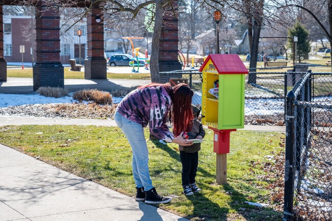 Children in Firestone Park benefit from the free little library.