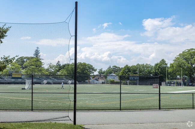 There is a large athletic field at the Marion Steet Elementary School in Lynbrook, NY.
