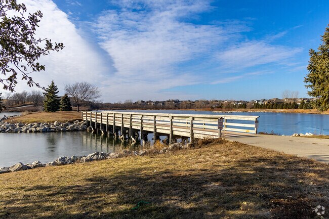 The pedestrian bridge at Prairie View Lake and Recreation Area is a favorite of visitors near Bennington.