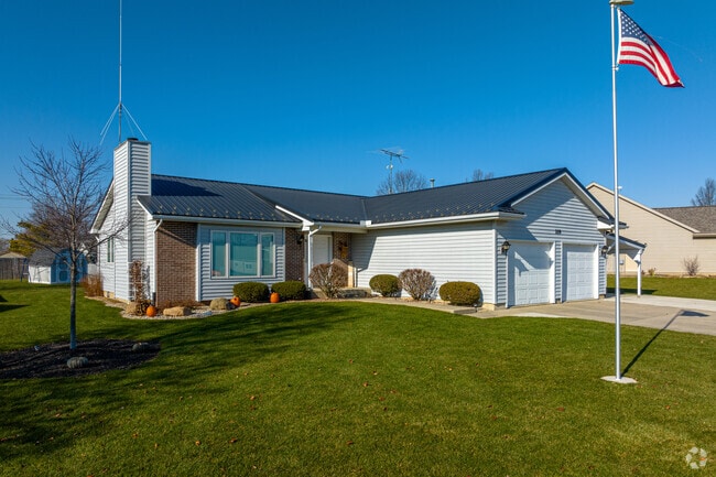This ranch in Bluffton’s Willowbrook neighborhood features a covered car port and a backyard shed.