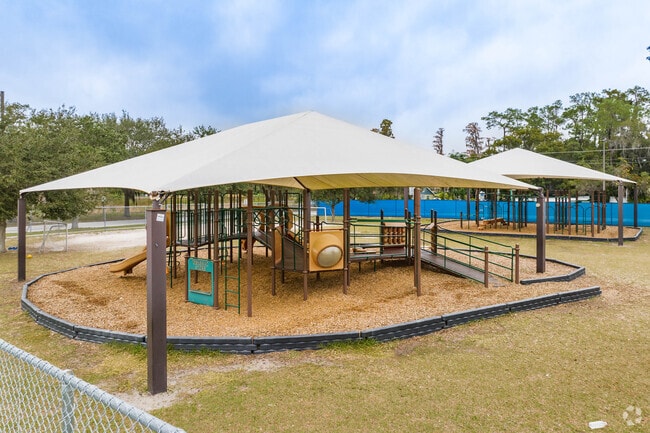 Kids enjoy playing on the play area at Hammond Elementary.