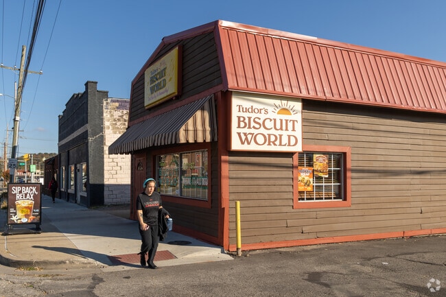 Tudor's Biscuit World offers breakfast biscuits, named after the Marshall University mascot.