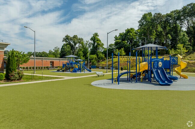 The outdoor playground areas are large and safe for Mountain View Elementary students.