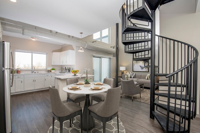Loft Apartment Kitchen & Living Room