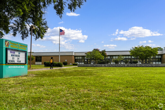 The wind blows at Henderson Middle School in Richmond Virginia.