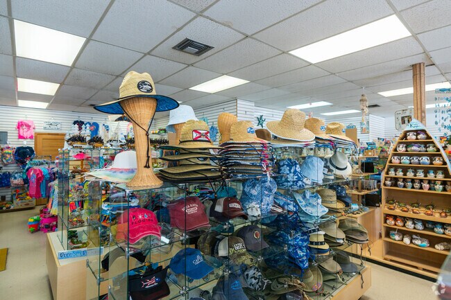 Gear up for beach adventures with essentials from nearby shops.