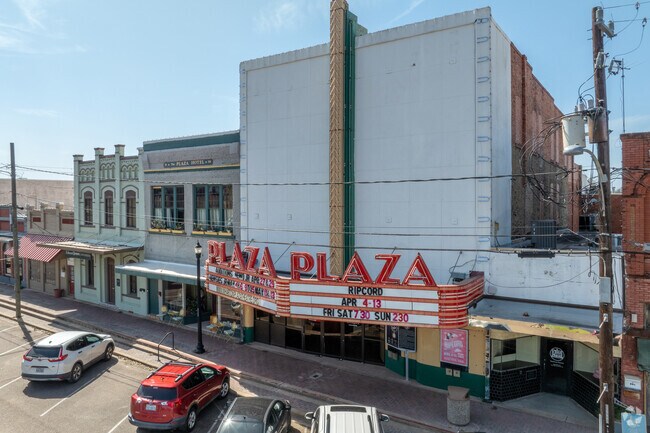The Plaza Theater brings arts and entertainment to downtown Wharton.