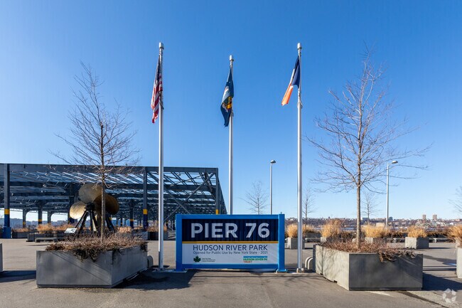 Pier 76 Hudson River Park entrance.