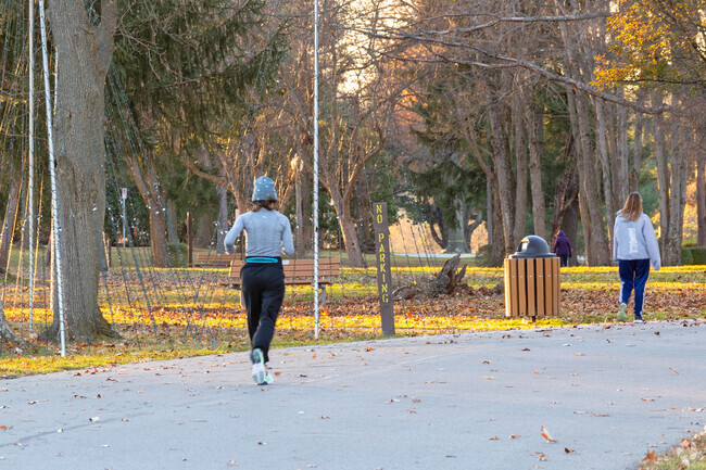 Sharpsville residents stay fit jogging in a local park.