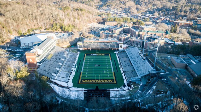On GameDay in Boone, Kidd Brewer Stadium is packed with Mountaineers fans.