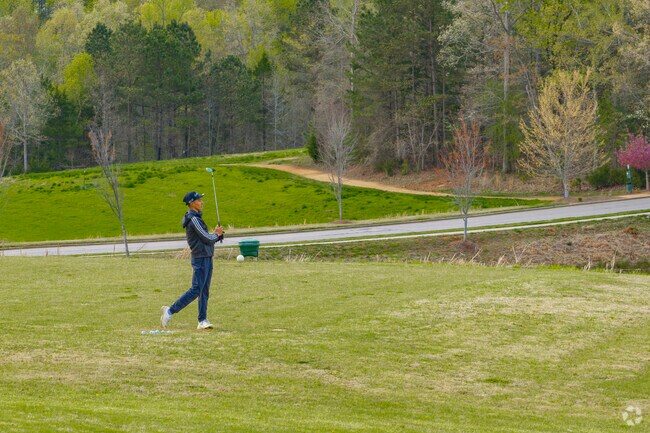 Legacy at Jordan Lake residents enjoy the exclusive community golf course that is private to owners or invited guests.