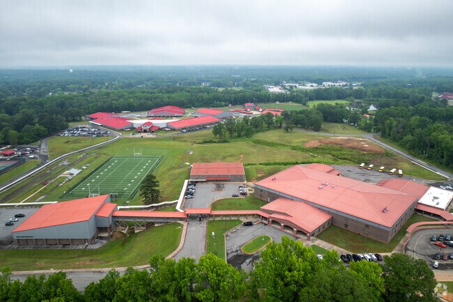 Cabot Junior High School has a large campus.