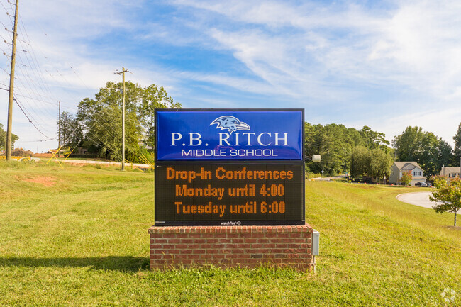 P.B. Ritch Middle School is located at 60 Old Country Trail, Dallas, GA 30157.