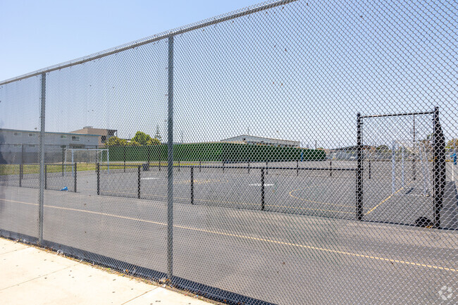 Play street soccer at Prairie Vista Middle School in Hawthorne, CA