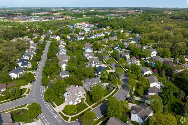 Suburban pockets are sprinkled throughout Verona, amongst large commercial developments.