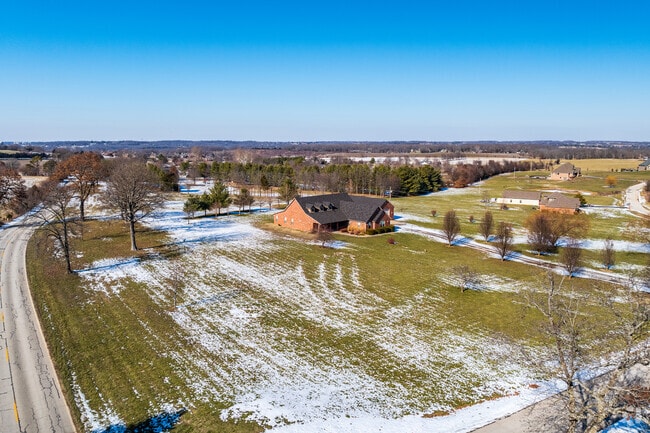 Custom homes on large lots populate areas just outside of Ozark.