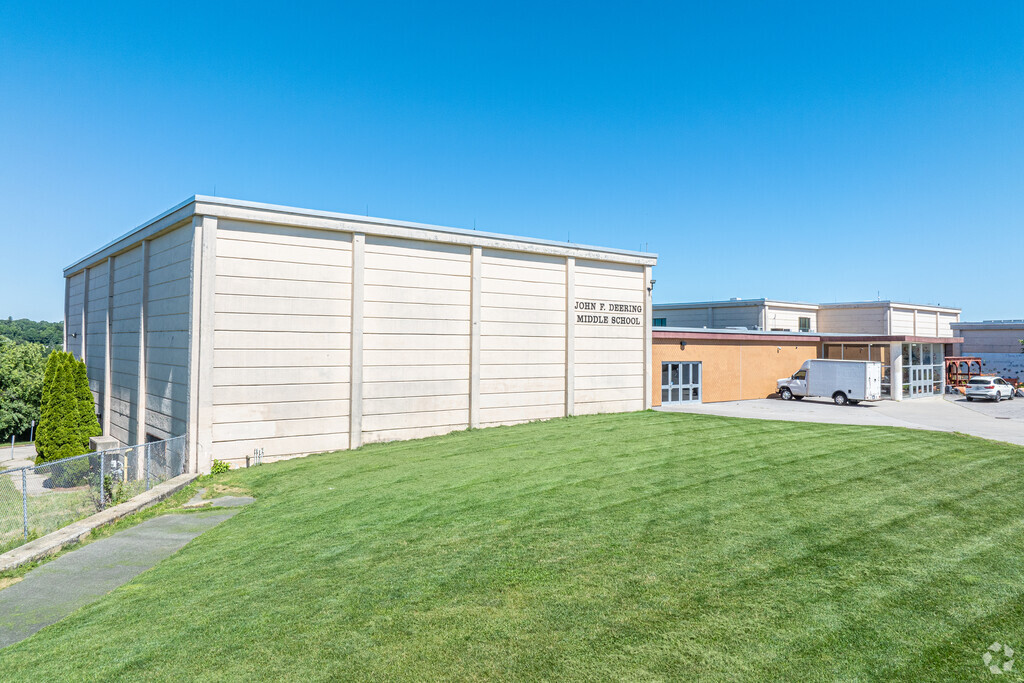 West Warwick High School is located directly adjacent to John Deering Middle School.