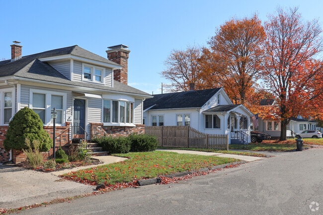Bungalow-style homes line the streets of Aldenville.