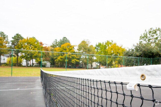 Barberton residents can practice their tennis swing at Huntersville Park.
