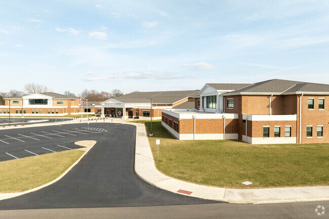 Students at Shelby PreK-8 School in Shelby, Ohio, enjoy a modern campus.
