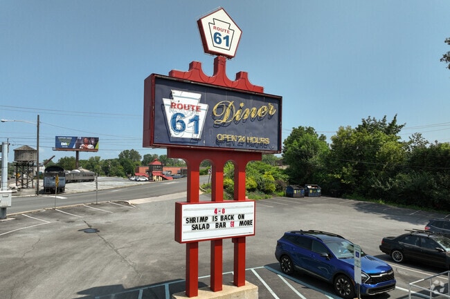 Stop by Route 61 Diner in Muhlenberg Park, which is open 24/7.