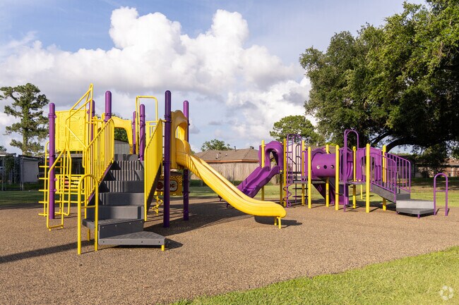 The playgrounds at Waggaman Playground are fun for the younger children.