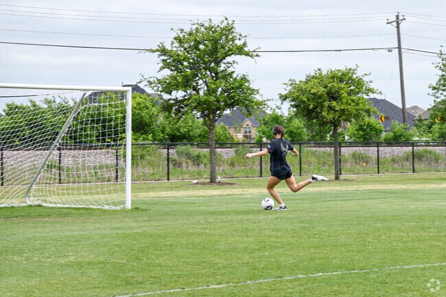 Local athletes practice at Frontier Park soccer fields in Prosper.