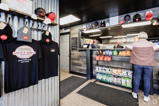 Try the legendary 2-foot hoagie at Steve & Irene's in Mayfield, PA.