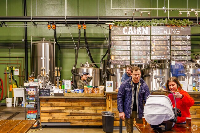 Cairn Brewing near Northshore Summit serves local beer in a relaxed, family-friendly setting.