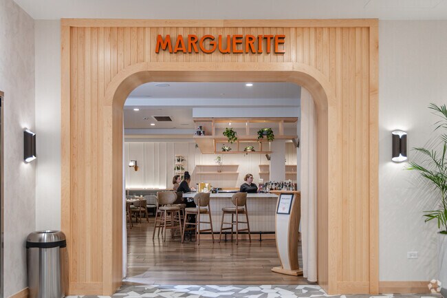 Stop by the upscale restaurant, Marguerite, near North Bay-Shorecrest.