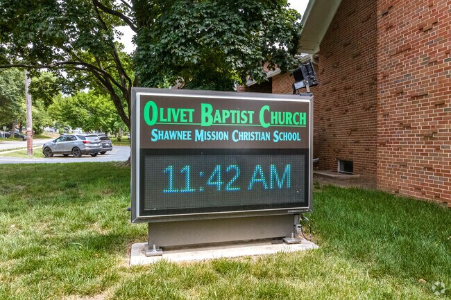 Shawnee Mission Christian School and Olivet Baptist Church are in the same building.
