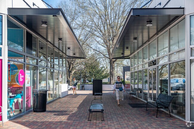 The Selwyn Shopping Center is like a village all its own in Myer's Park.