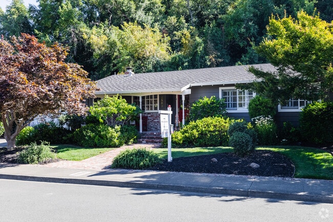 A charming home in Browns Valley showcases suburban elegance.