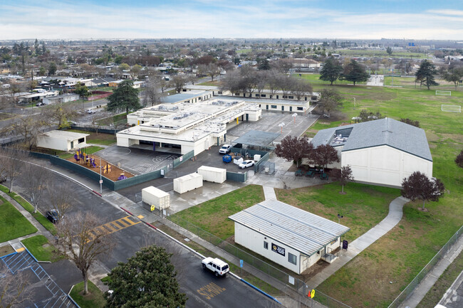 The campus of Edison-Bethune Charter Academy School in Fresno.