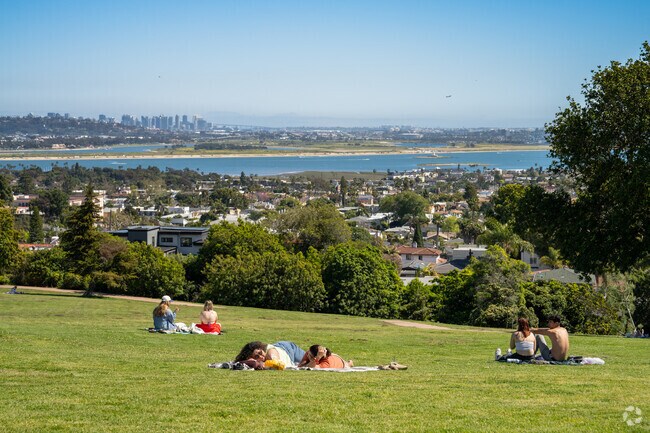 The stunning views are a great place for picnic on the hills of La Jolla Alta.