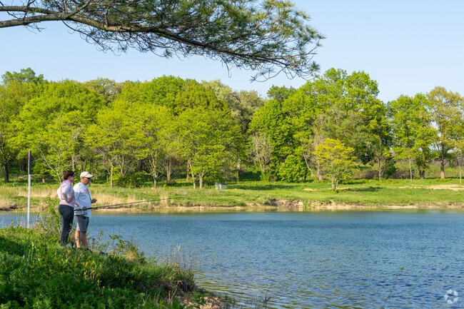 Relax on the lake while fishing at Blackwell Forest Preserve.