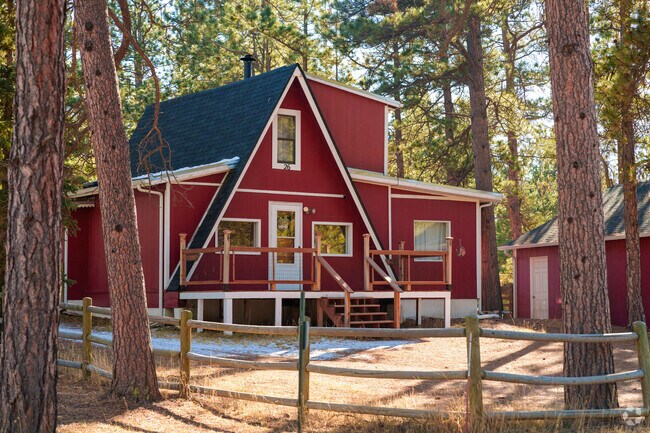 Cozy wooded A-frames are common in Florissant.