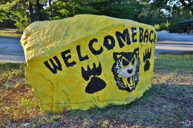 Brightwood Elementary loves to paint its spirit rock.