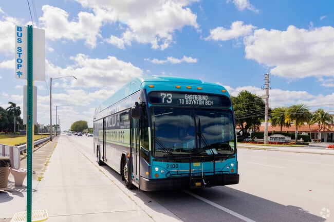 Palm Tran offers transit convenience in Valencia Pointe.
