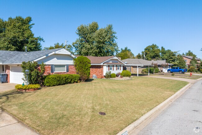 The homes in Parmelee has all of the hallmarks of an Oklahoma City suburban neighborhood.