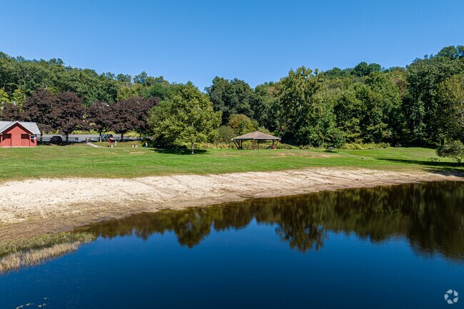 Vernon's Valley Falls Park includes a beach as well as water falls.