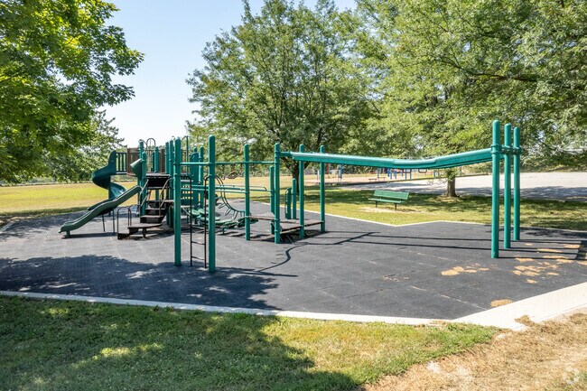 There are multiple playgrounds on the Harrison Elementary School campus.