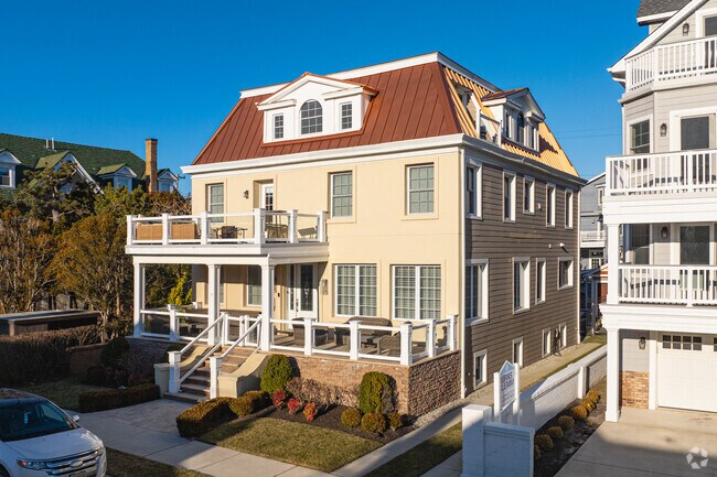 New construction homes with French influences are found throughout Ventnor City.