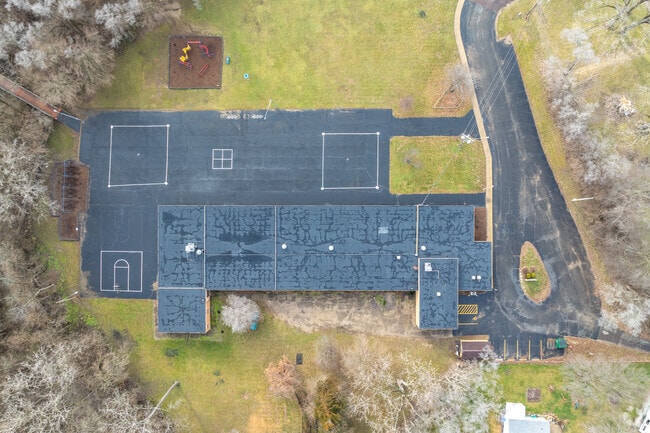 Over the head view of Rogers Elementary School.