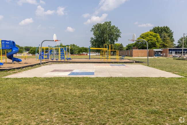 Norup International School's basketball court in Oak Park.
