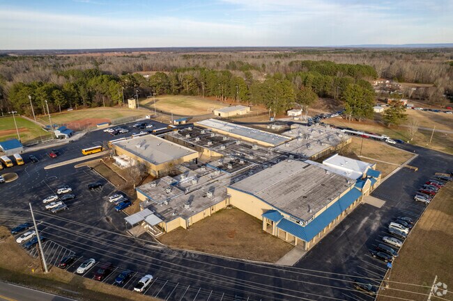 Sparkman Middle School in Toney offers a full campus and athletic facilities.