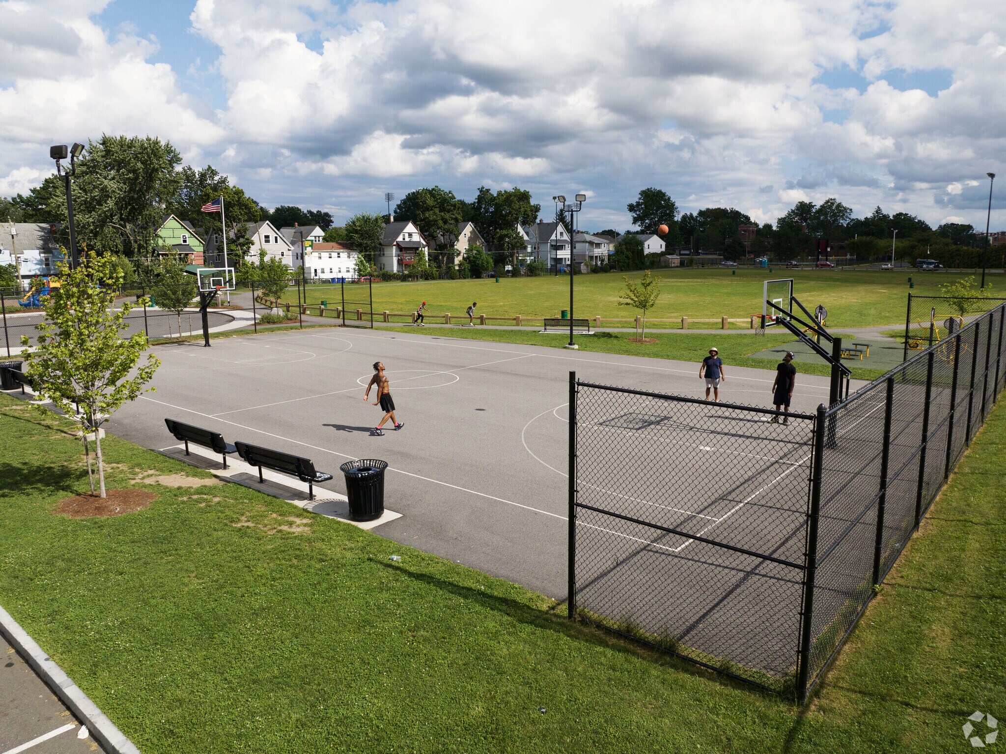 Basketball is always on the mind of kids at Bolden Park in Springfield.